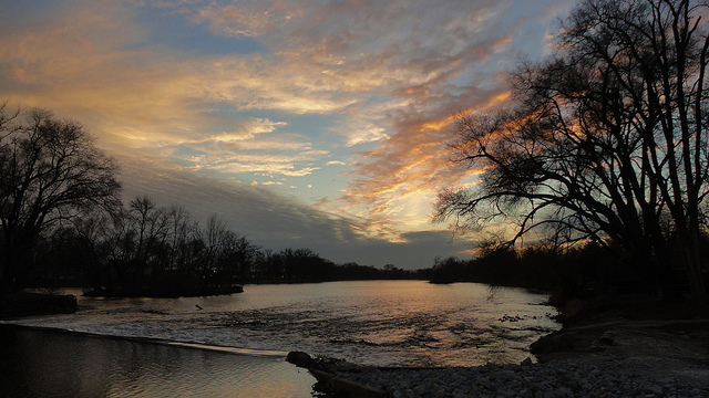 Luminous River Sunset