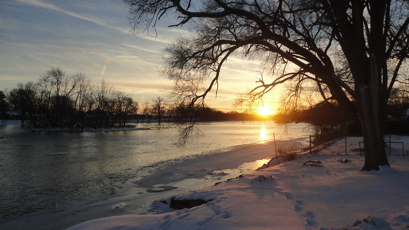 Radiant River Sunset